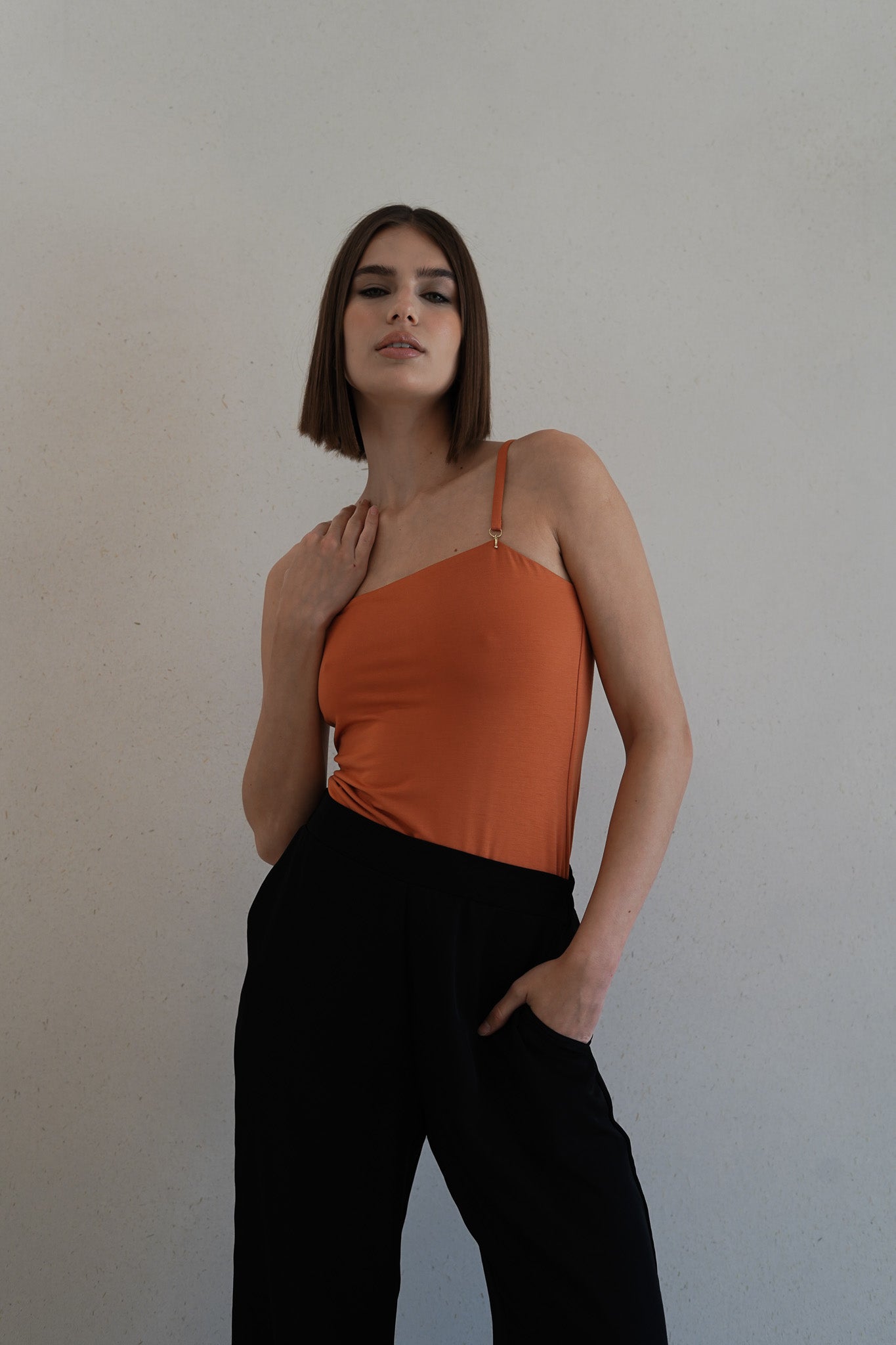 Bamboo brick orange bodysuits