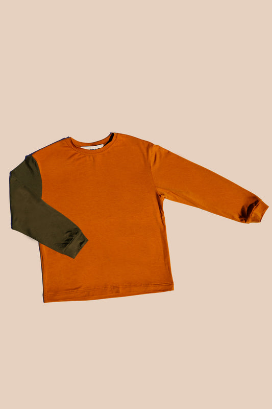 T-shirt with long sleeves orange